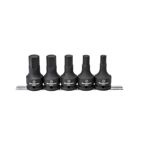 5 PC. 3/4" DR MM HEX IMP BIT SOC SET