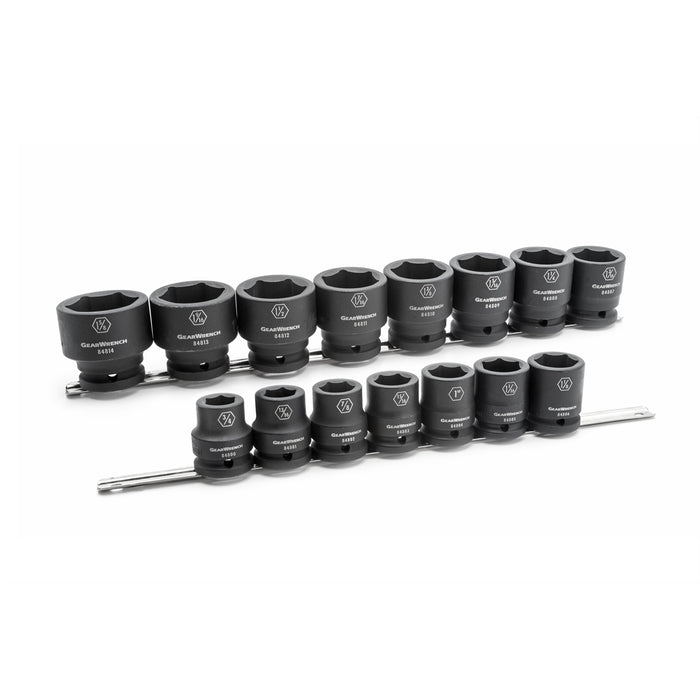 SOC SET IMP 15PC 3/4DR 6PT SAE