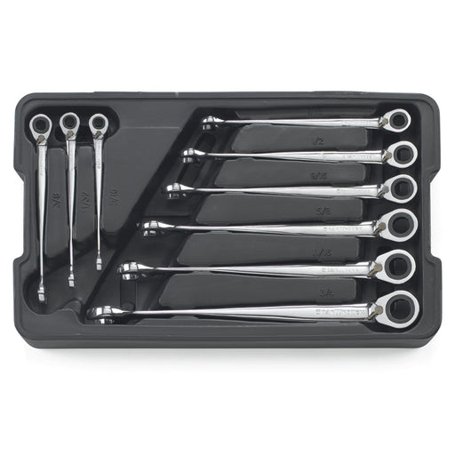 9 PC X-BEAM REV COMBO RATCH WRENCH SET SAE