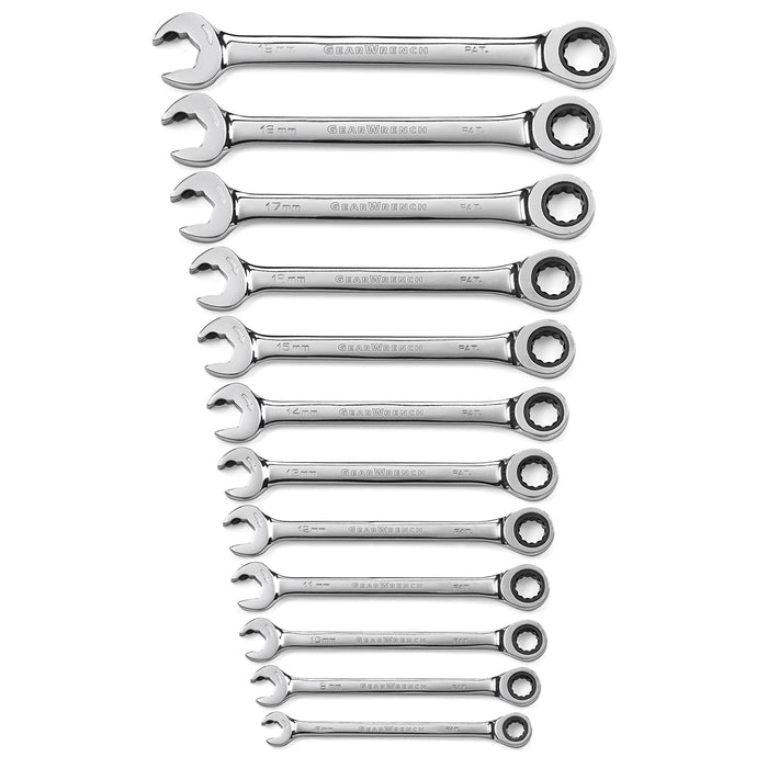 12 Pc. Metric Ratcheting Open End (Dual Ratcheting