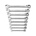 8Pc. SAE Ratcheting Open End Set (Dual Ratcheting)