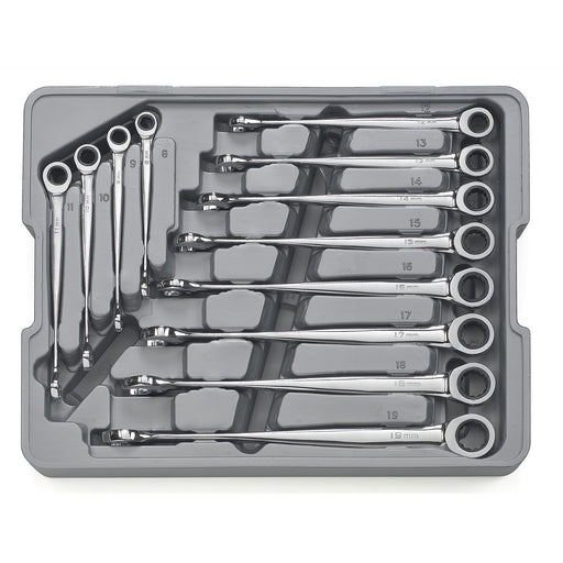 12PC METRIC X BEAM RATCHETING COMBO WRENCH SET