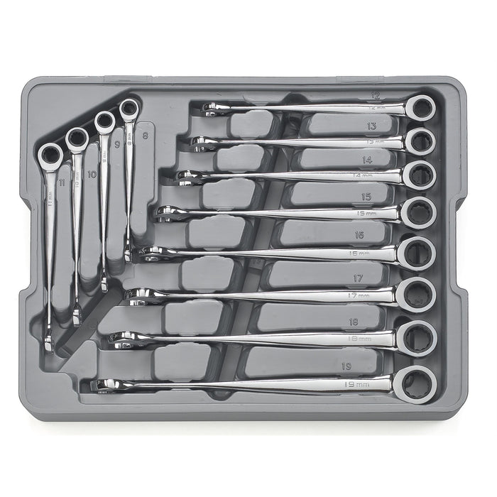 12PC METRIC X BEAM RATCHETING COMBO WRENCH SET