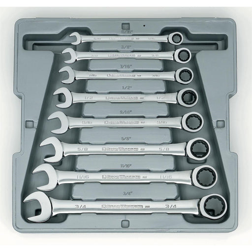 WRENCH RATCHING COMB. SET SAE 8 PC GEARWRENCH