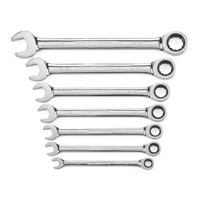 WRENCH RATCHING COMB. SET SAE 7 PC GEARWRENCH