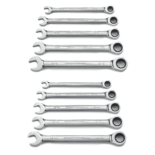 SET 10PC COMB SAE/METRIC