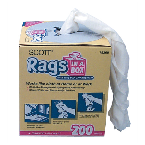 Scott Rags in a Box 200-ct, White