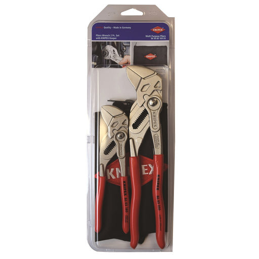 2PC PLIERS WRENCH SET WITH KEEPER POUCH