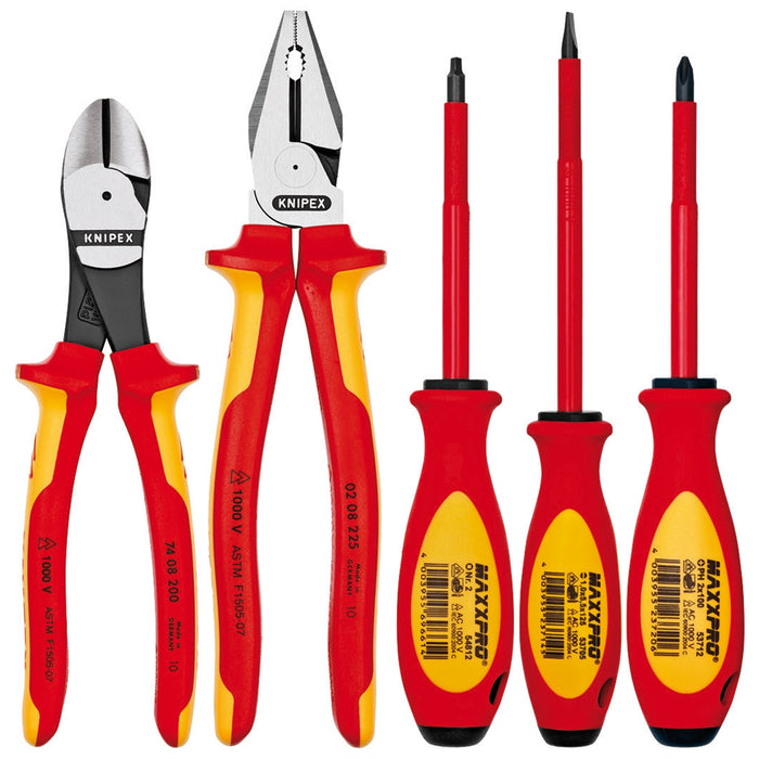 5PC PLIERS/SCREWDRR TOOL SET-1,000V INSLTD