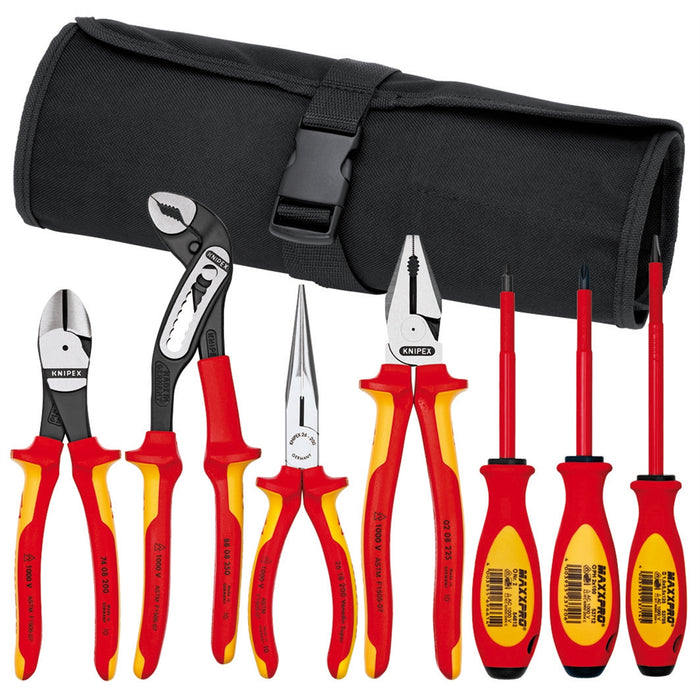 7-Piece Pliers/Screwdriver Tool Set in a Nylon Pou