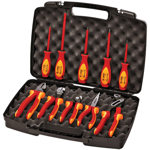 10-Piece Pliers/Screwdriver Tool Set in Hard Case