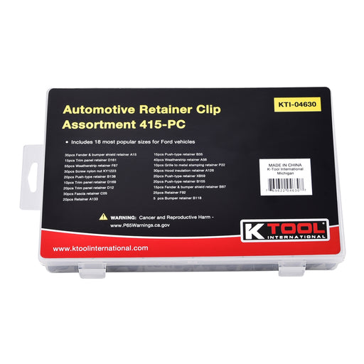 Automotive Retainer Clip Assortment 415pc