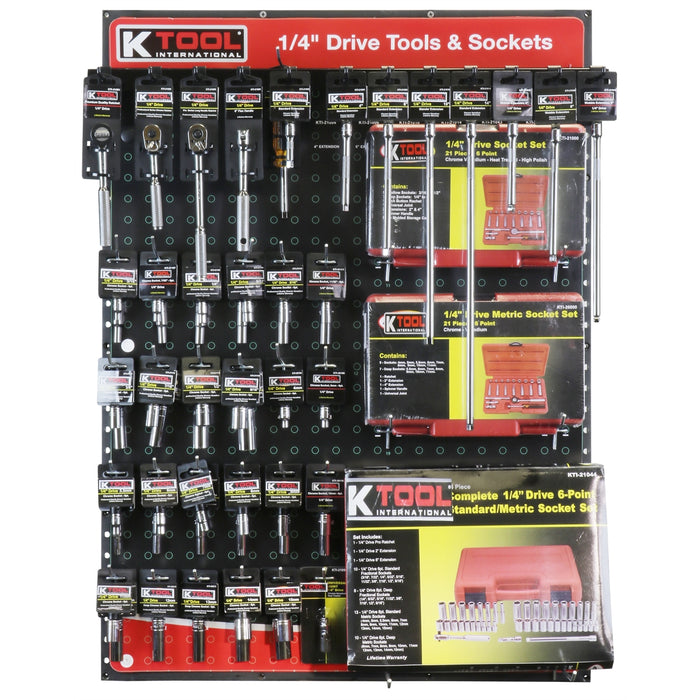 K Tool International 1/4" Drive Tool Board Display