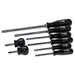 8-Piece Black Phillips and Slotted Screwdriver Set