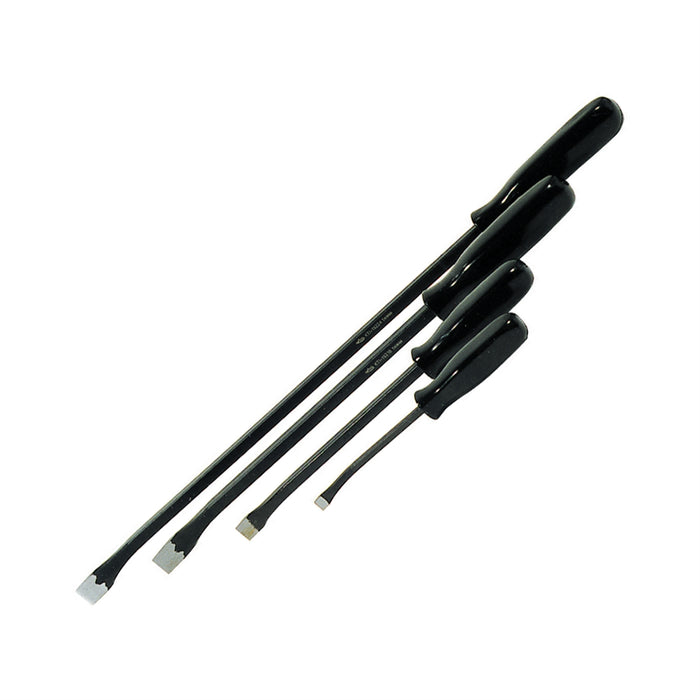 4-Piece Bent End Pry Bar Set with Black Square Han