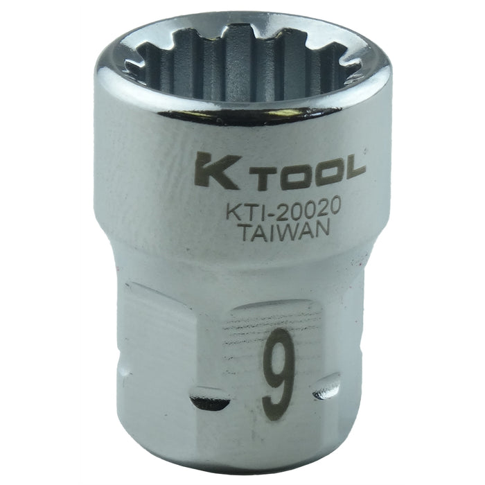 SPLINE SOC 1/4" DR 9MM