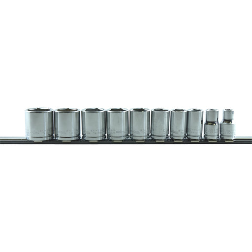 10-PIECE 3/8 " DR 6-PT SAE STAN