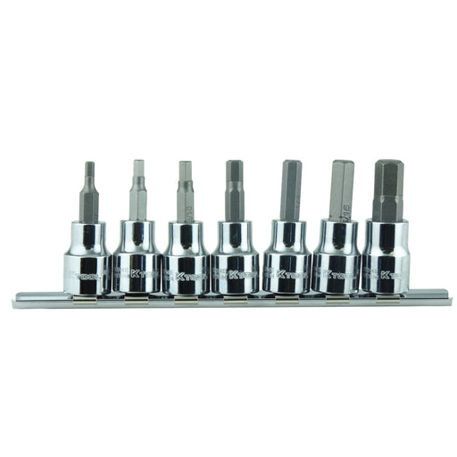 SOC HEX BIT SET 3/8" DR 7 PC. SAE
