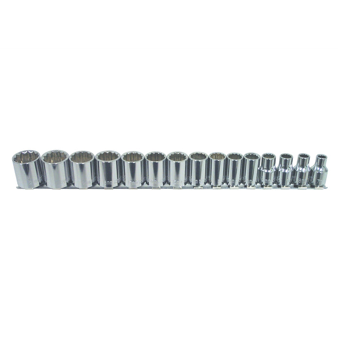 SOC SET 15PC 3/8DR MET 12PT