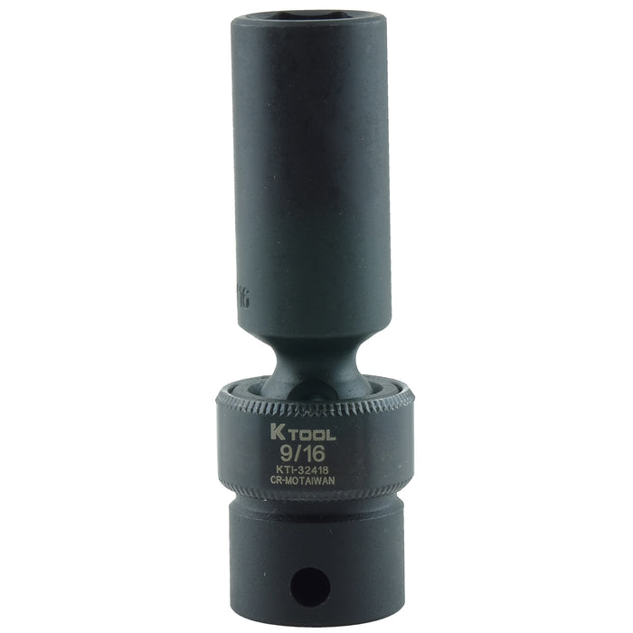 SOC IMP FLEX 9/16" 3/8" DR DEEP 6 PT