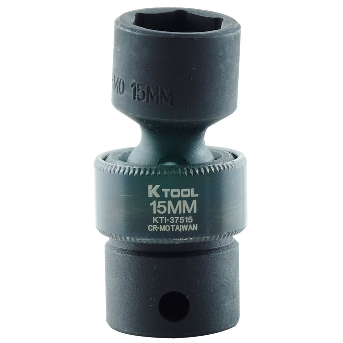 SOC 15MM 3/8D IMP UNIV 6PT