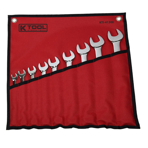 WRENCH SET COMBINATION 9 PC HI POLISH W/KIT BAG