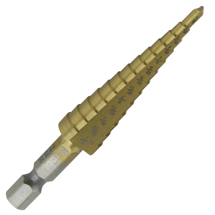 Step Drill Bit 1/8"-1/2"