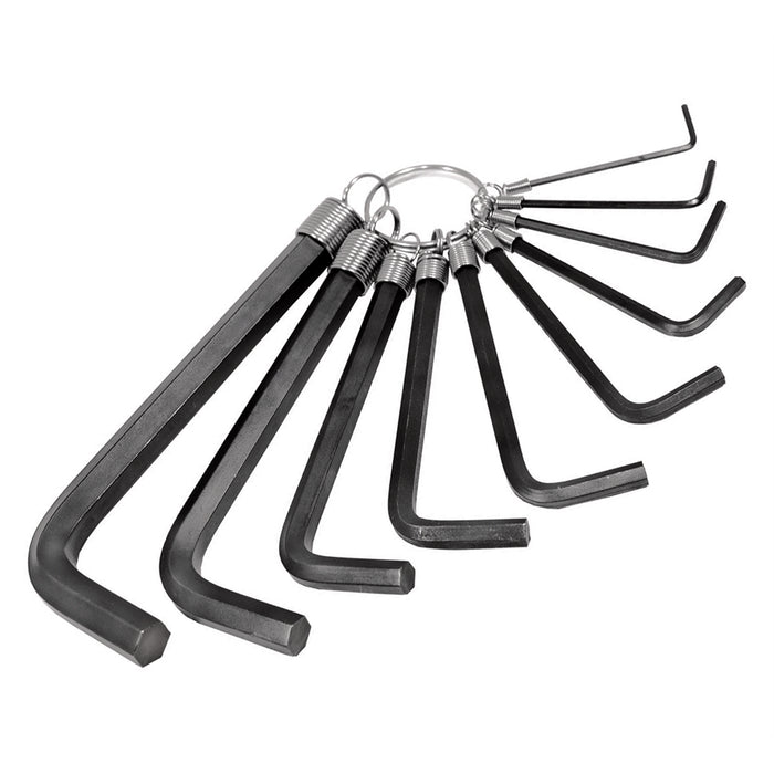 HEX KEY SET 10 PC. SAE 1/16IN.-3/8IN. ON A RING