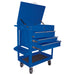 Heavy Duty 4-Drawer Service Cart, Blue 