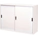 Parts Cabinet, White with Steel Doors