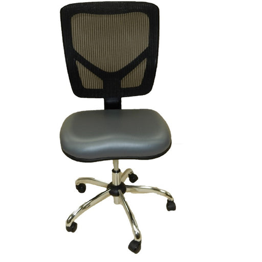 Dental Lab Chair, Mesh Back Dark Grey Seat