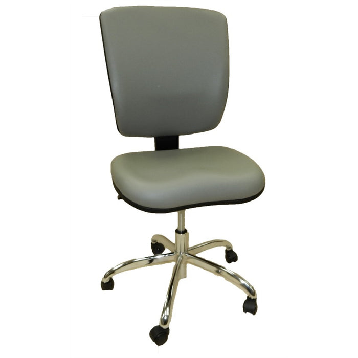 Dental Lab Chair, Vinyl Back Light Grey Seat