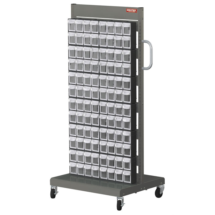 Mobile Parts Cart - Flip Out Bin, 192 Bins