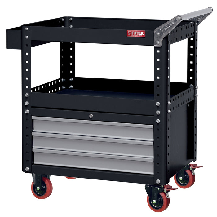 Cart Heavy Duty Utility with 3 Modular Drawers