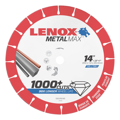 LENOX MEtal Max  DIAM CUTOFF WHEEL CH 14" X 1"