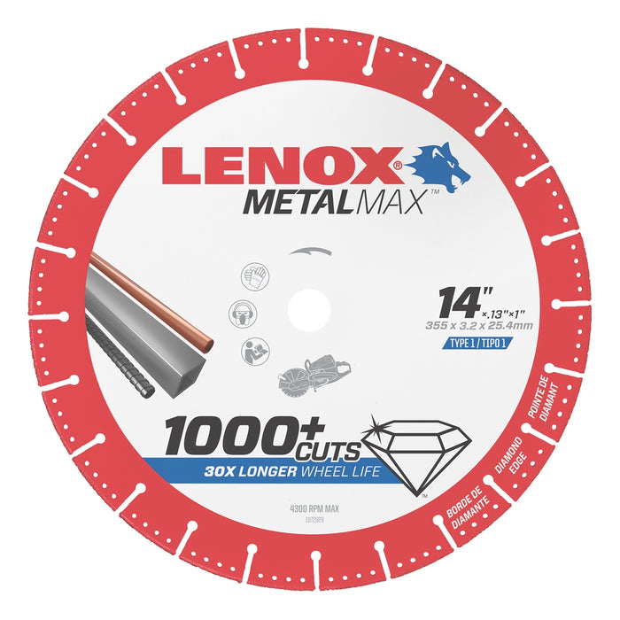 LENOX Metal Max  DIAM CUTOFF WHEEL GS 14" X 1"