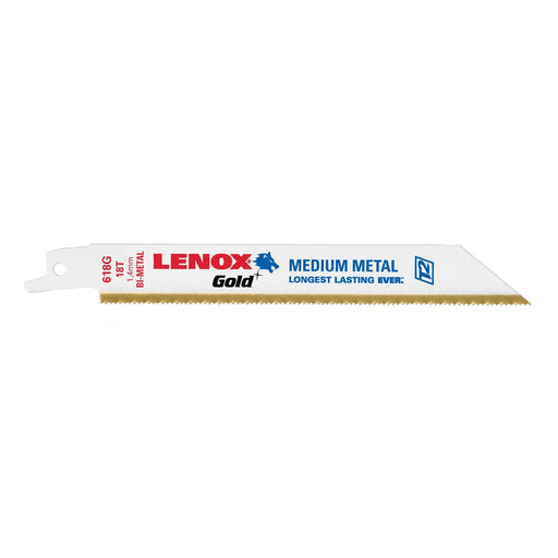 Reciprocating Saw Blades, 618GR, Gold Bi-Metal