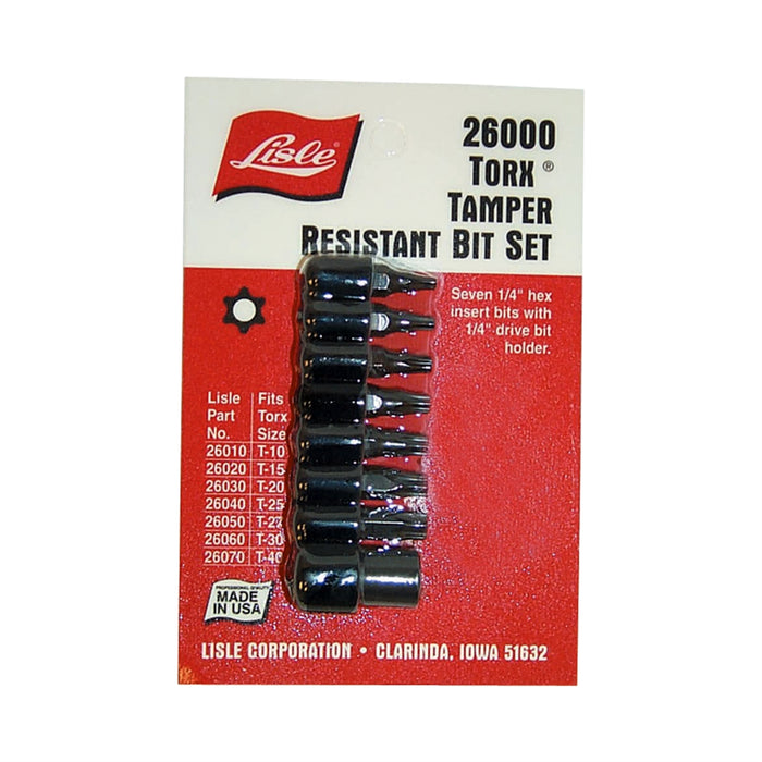 TORX TAMPERPROOF BIT SET 8 PC.1/4IN.DR HOLDER