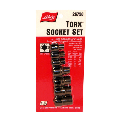 SOCKET TORX EXTERNAL SET 8 PC.