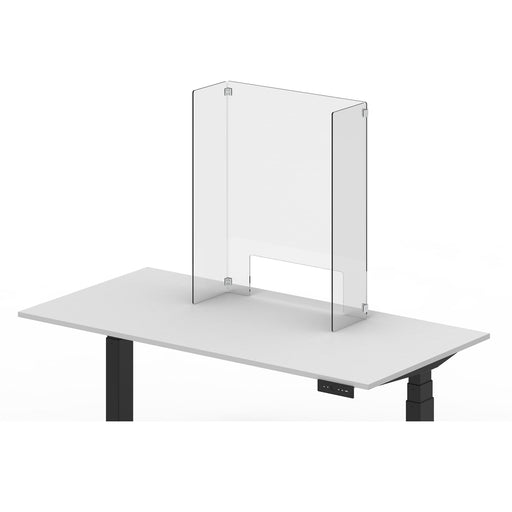 24" x 30" Clear Acrylic Divider w/ Cutout w/ side