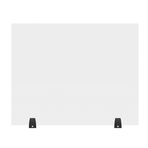 30" x 24" Clear Acrylic Divider w/ 2 Table Top Cla