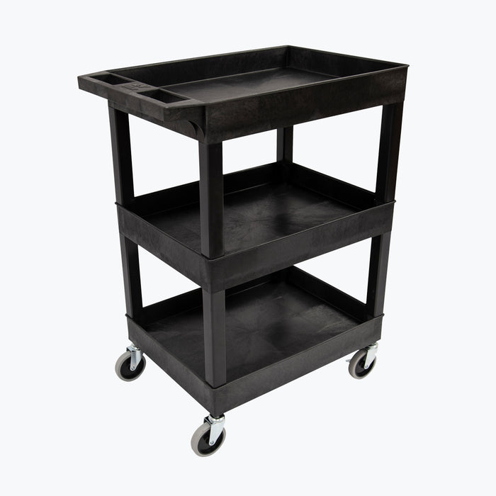 24 x 18 Plastic Utility Three shelf Tub Cart
