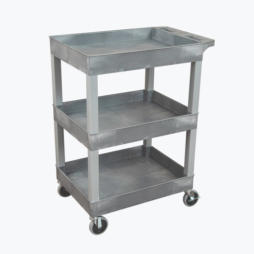 24 x 18 Plastic Three Shelf Utility Cart