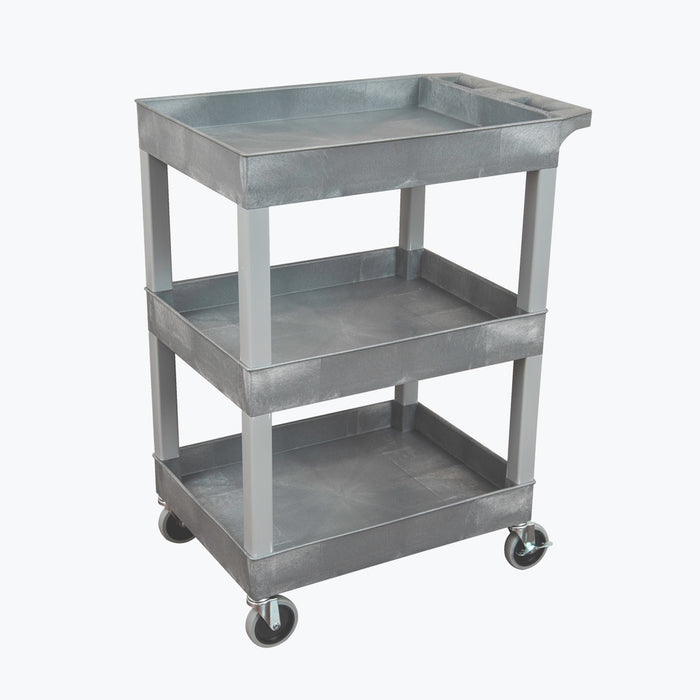 24 x 18 Plastic Three Shelf Utility Cart