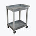 24 x 18 Plastic Utility Two Shelf Tub Cart in Gray