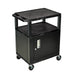 34 A/V Cart 3 Shelves, Cab Black Legs