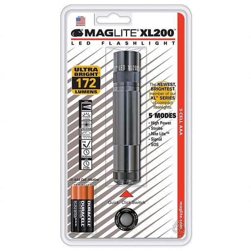 XL200 LED Flashlight 3Cell Gry