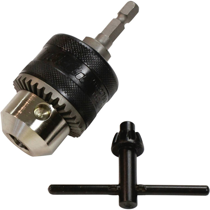 3/8" Keyed Chuck w/Key 1/4" Hex Shank for Driver Drill