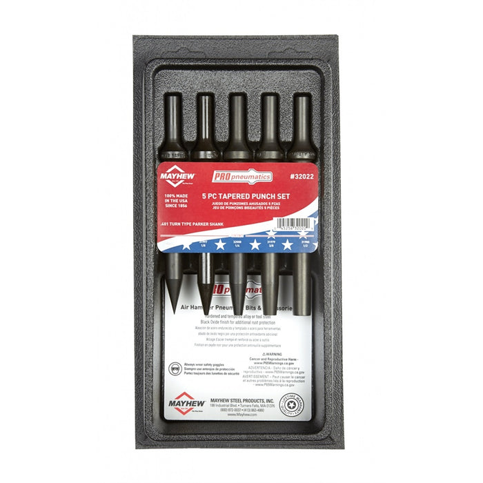 PNEU TAPERED PUNCH SET 5-PC