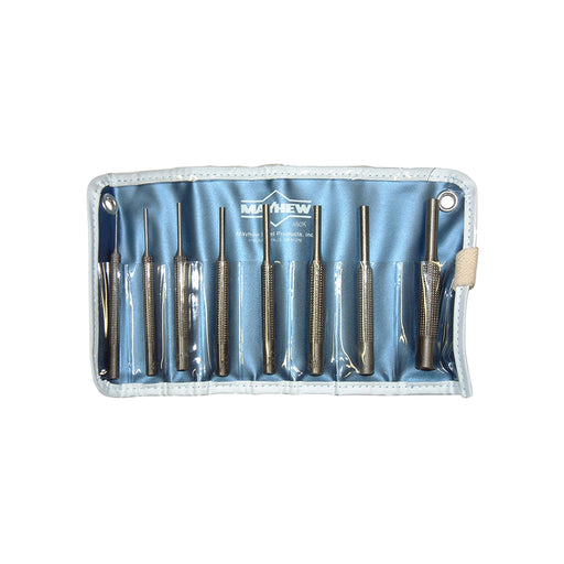 PUNCH PIN SET KNURL 8PC
